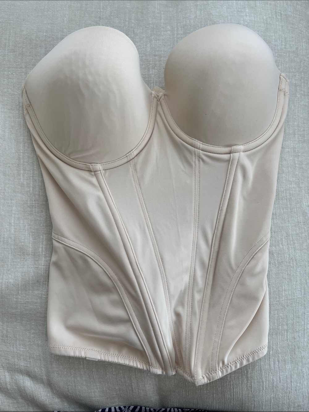 Jezebel Strapless Longline Bustier in Nude Beige - Never worn.